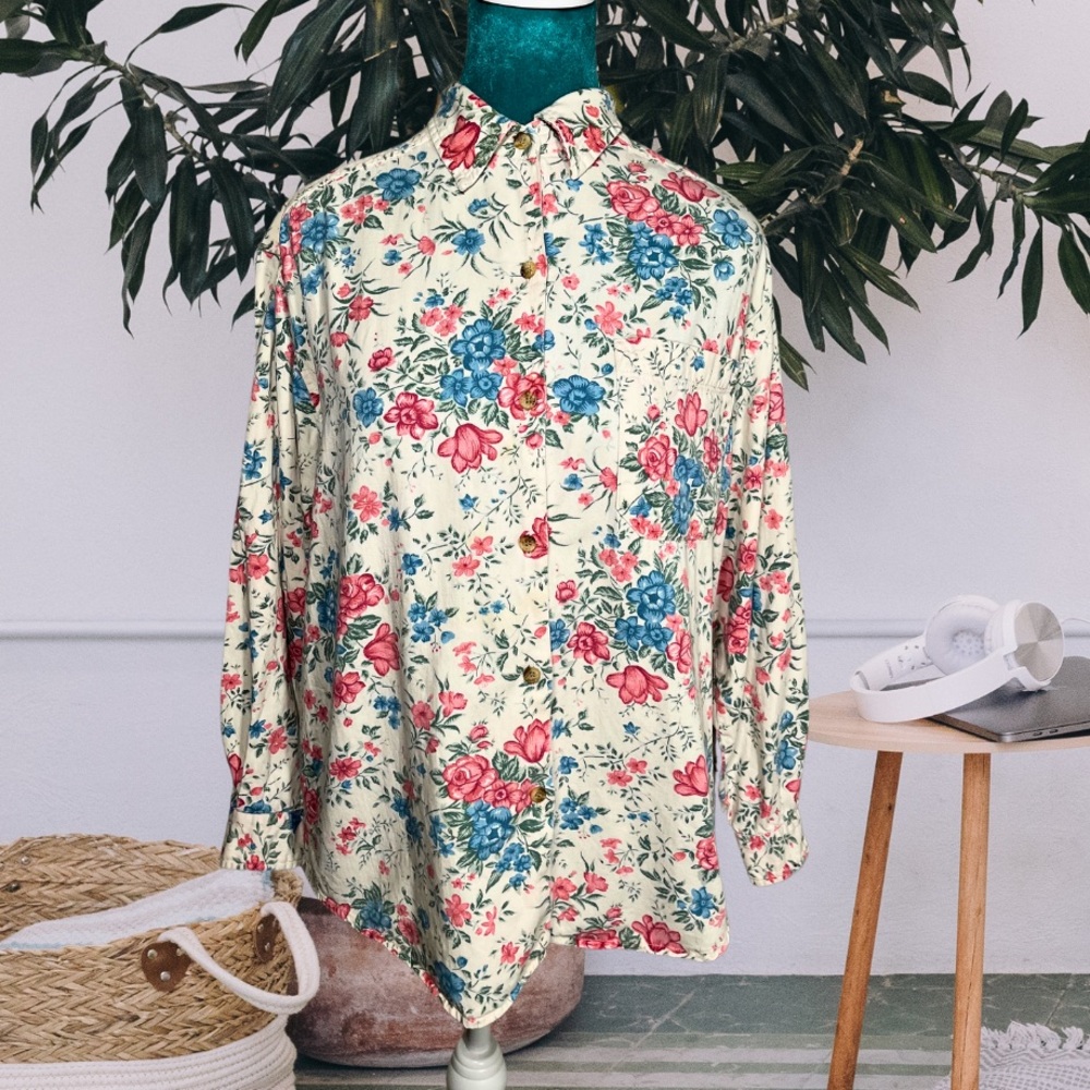 Vintage Floral Button Down